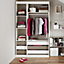 Form Perkin White & grey oak effect Wardrobe Bedroom Storage kit (H)2008mm (W)1200mm (D)480mm