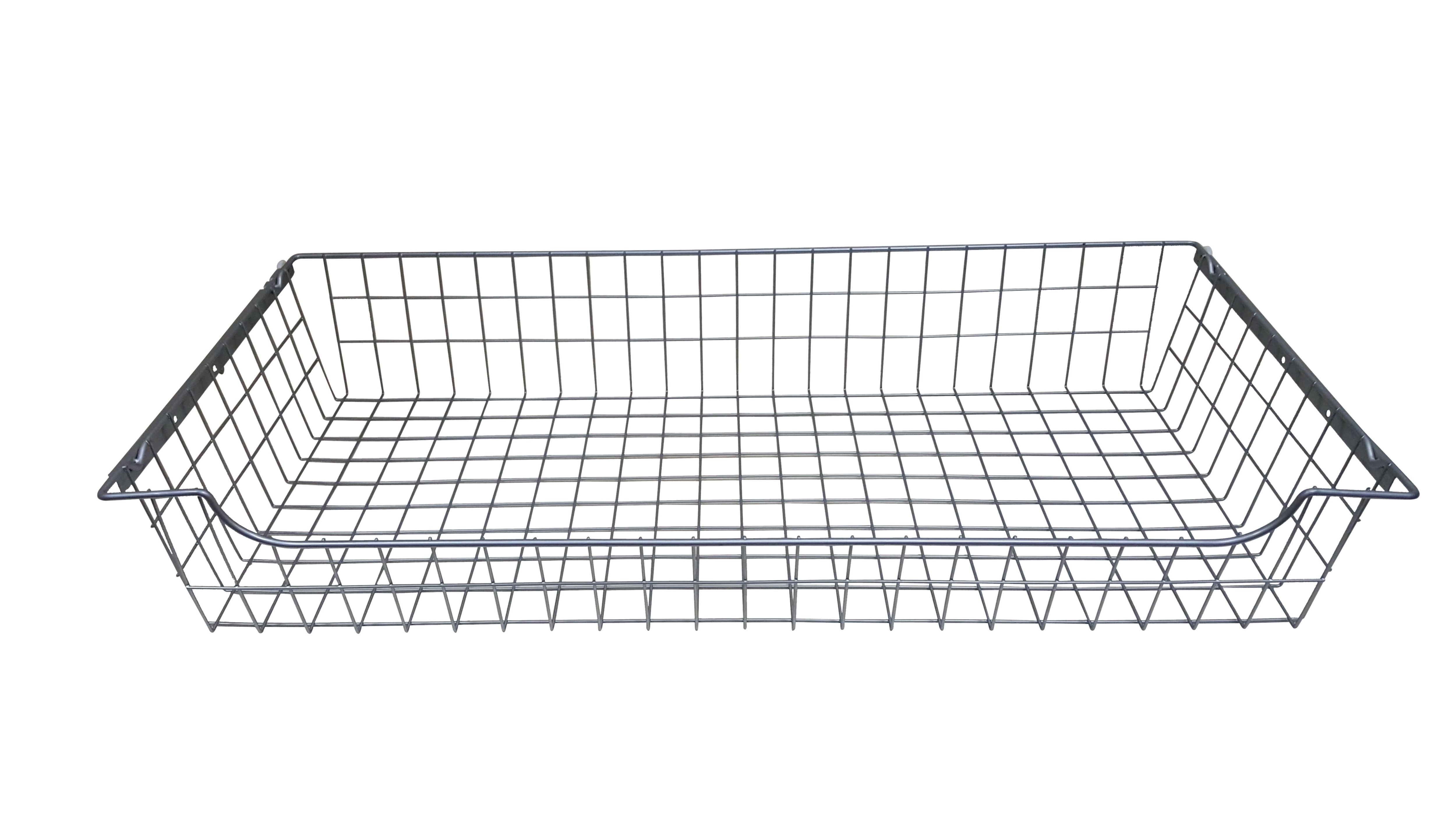 Form Perkin Wire Silver effect Metal Tilt & turn right Storage basket (H)16cm (W)97.5cm