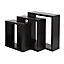 Form Rigga Black Cube shelf (L)230mm (D)98mm, Set of 3