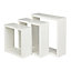 Form Rigga White Cube shelf (L)230mm (D)98mm, Set of 3
