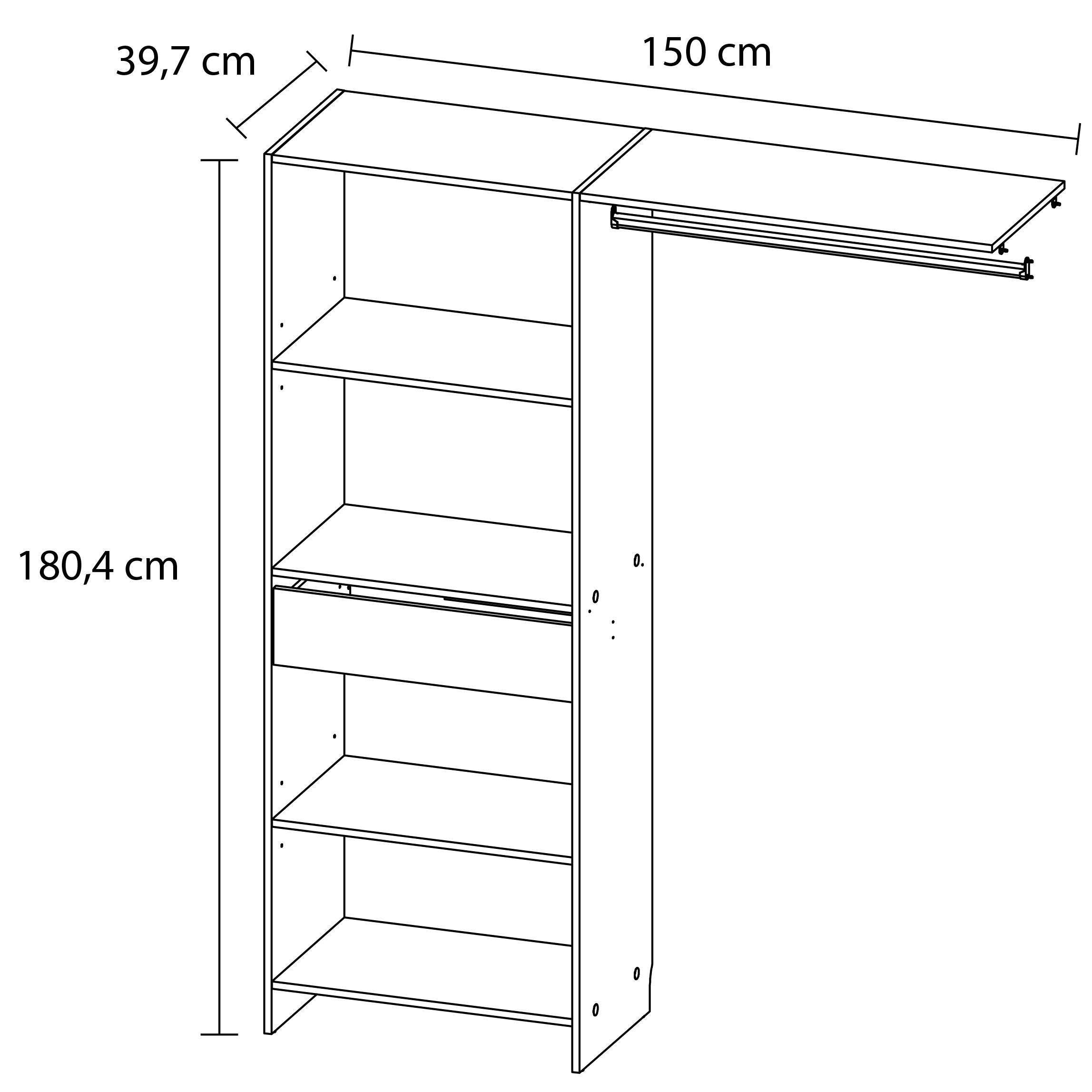 Dressing room shelving unit hot sale