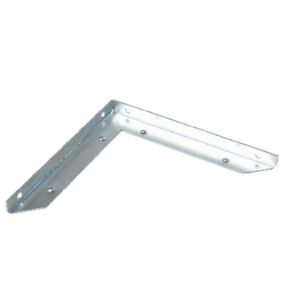 Form Silver Galvanised Steel Non-foldable Corner bracket (H)12mm (D)40mm, Pack of 2