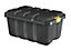 Form Skyda Black 111L Plastic Storage trunk & Lid & castors