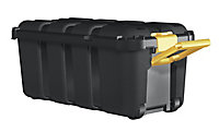 Form Skyda Black 68L Plastic Storage trunk, Pack of 2