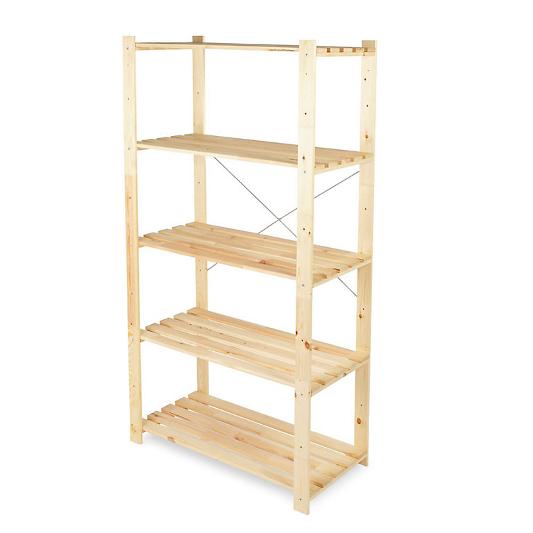 Form Symbios 5 Shelf Wood Shelving Unit, How To Build Wooden Shelves In A Vanity Unit