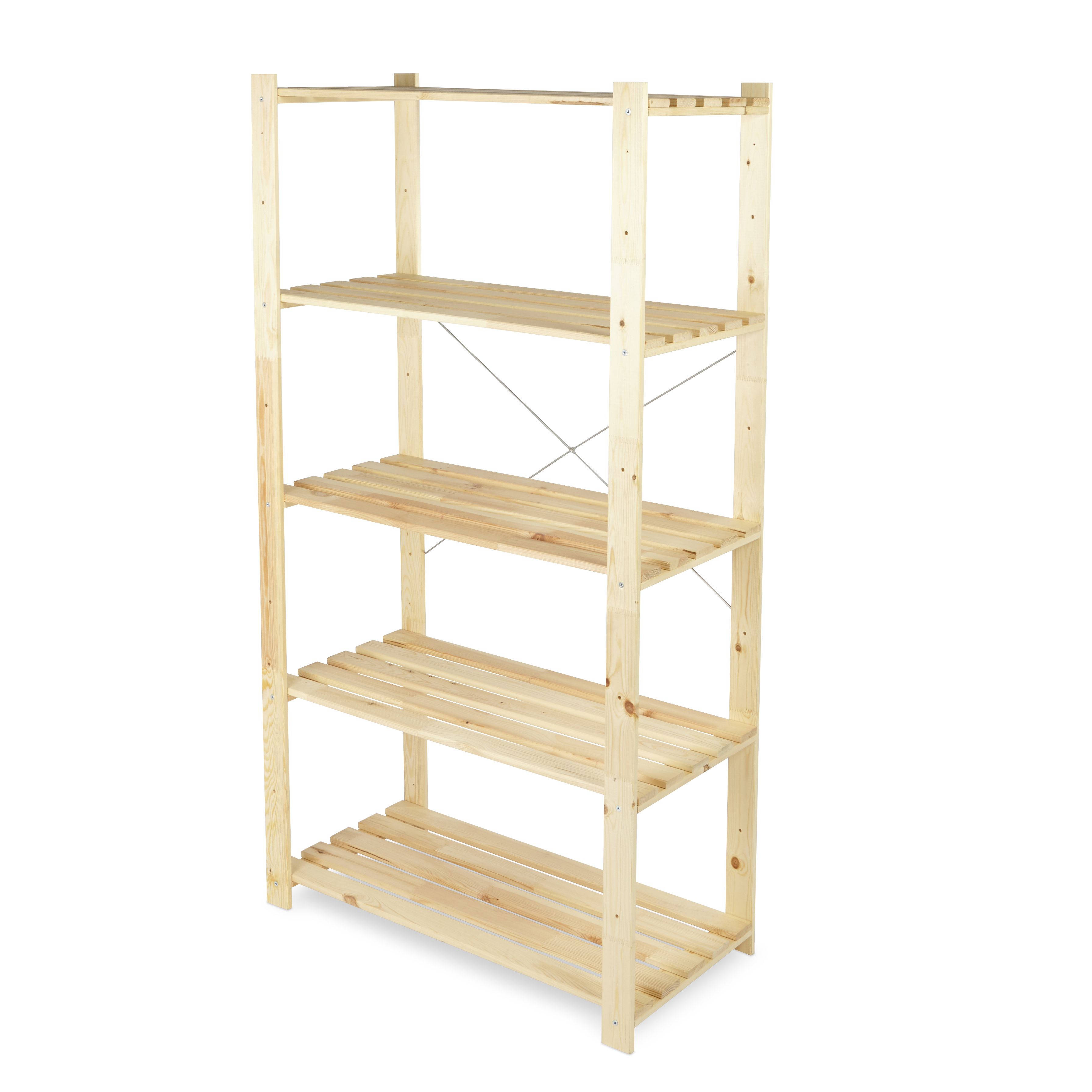 Form Symbios 5 shelf Wood Shelving unit (H)1700mm (W)900mm DIY at B&Q