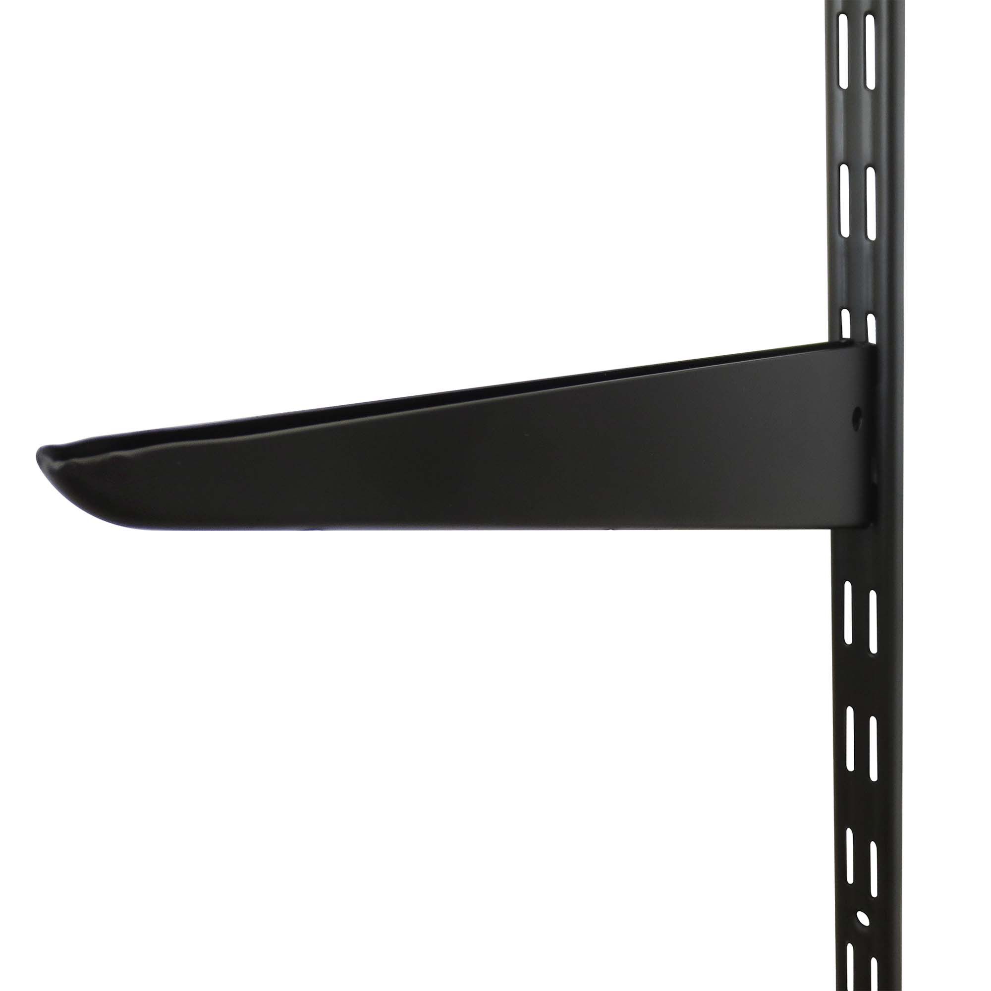 Form Twinny Black Steel Twin slot bracket (H)67mm (L)2830mm (D)282mm