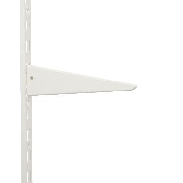 Form Twinny White Epoxy powder-coated Steel Twin slot bracket (H)40mm (L)180mm (D)200mm, Pack of 10