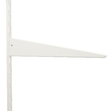 Form Twinny White Epoxy powder-coated Steel Twin slot bracket (H)67mm (L)382mm (D)400mm, Pack of 10