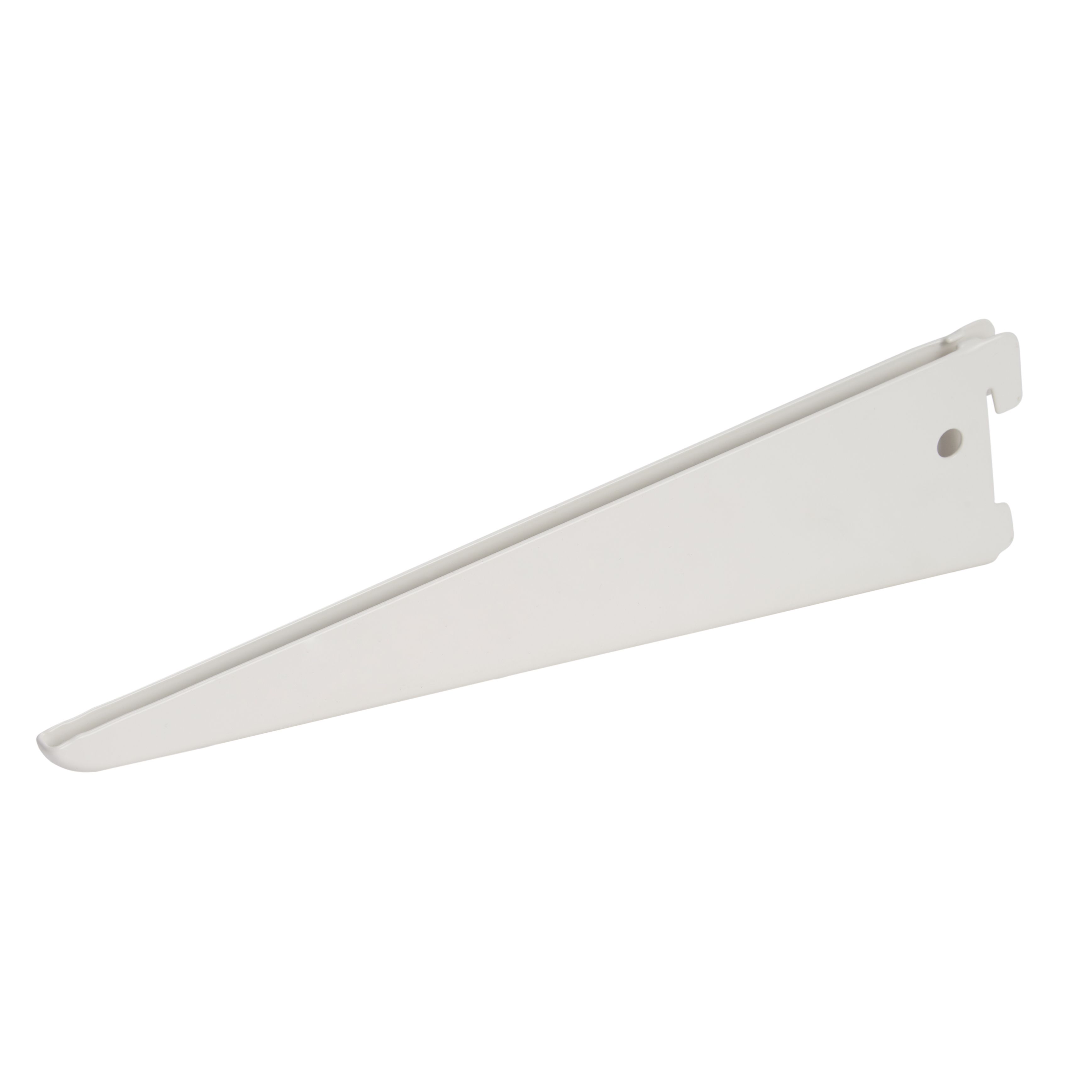 Form Twinny White Steel Twin slot bracket (H)40mm (L)180mm