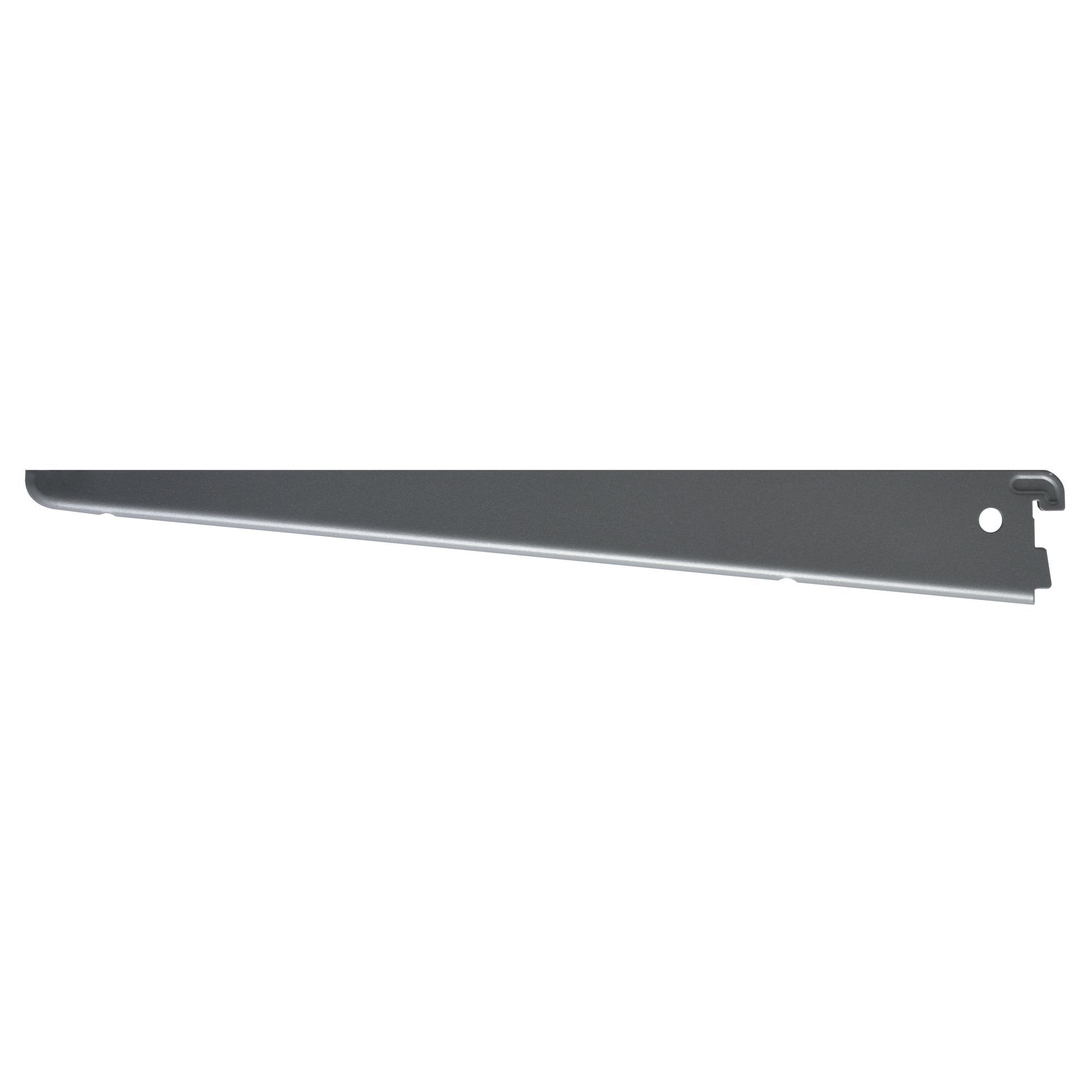Form Twinslot Silver Matt Steel Shelf bracket (D)370mm DIY at B&Q