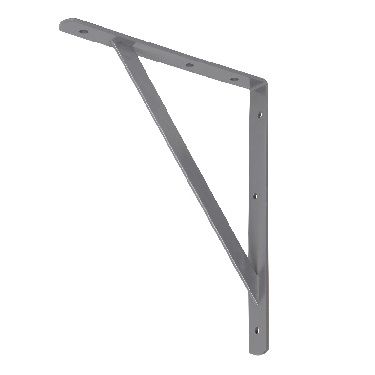 Form Ultim Grey Painted Steel Shelving bracket (H)300mm (D)250mm | DIY ...