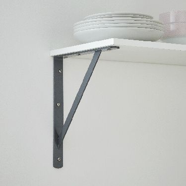 Form Ultim Grey Steel Shelving bracket (H)300mm (D)250mm