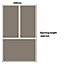 Form Valla Panelled Black Sliding wardrobe door (H) 2260mm x (W) 608mm