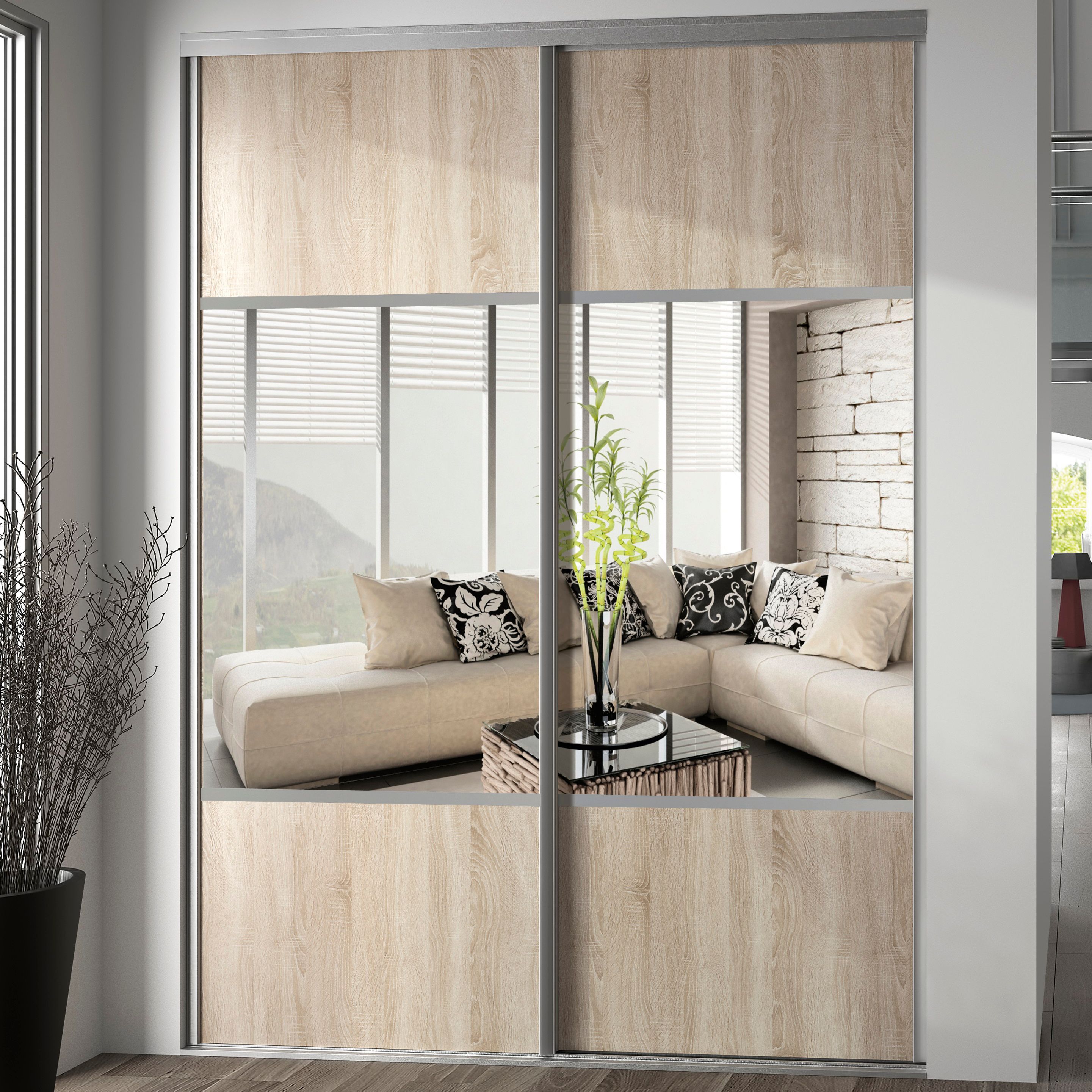 B&q mirror deals sliding doors