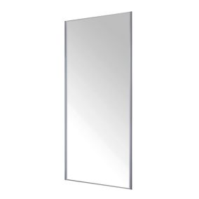 Form Valla Silver effect Mirrored Sliding wardrobe door (H) 2260mm x (W) 922mm