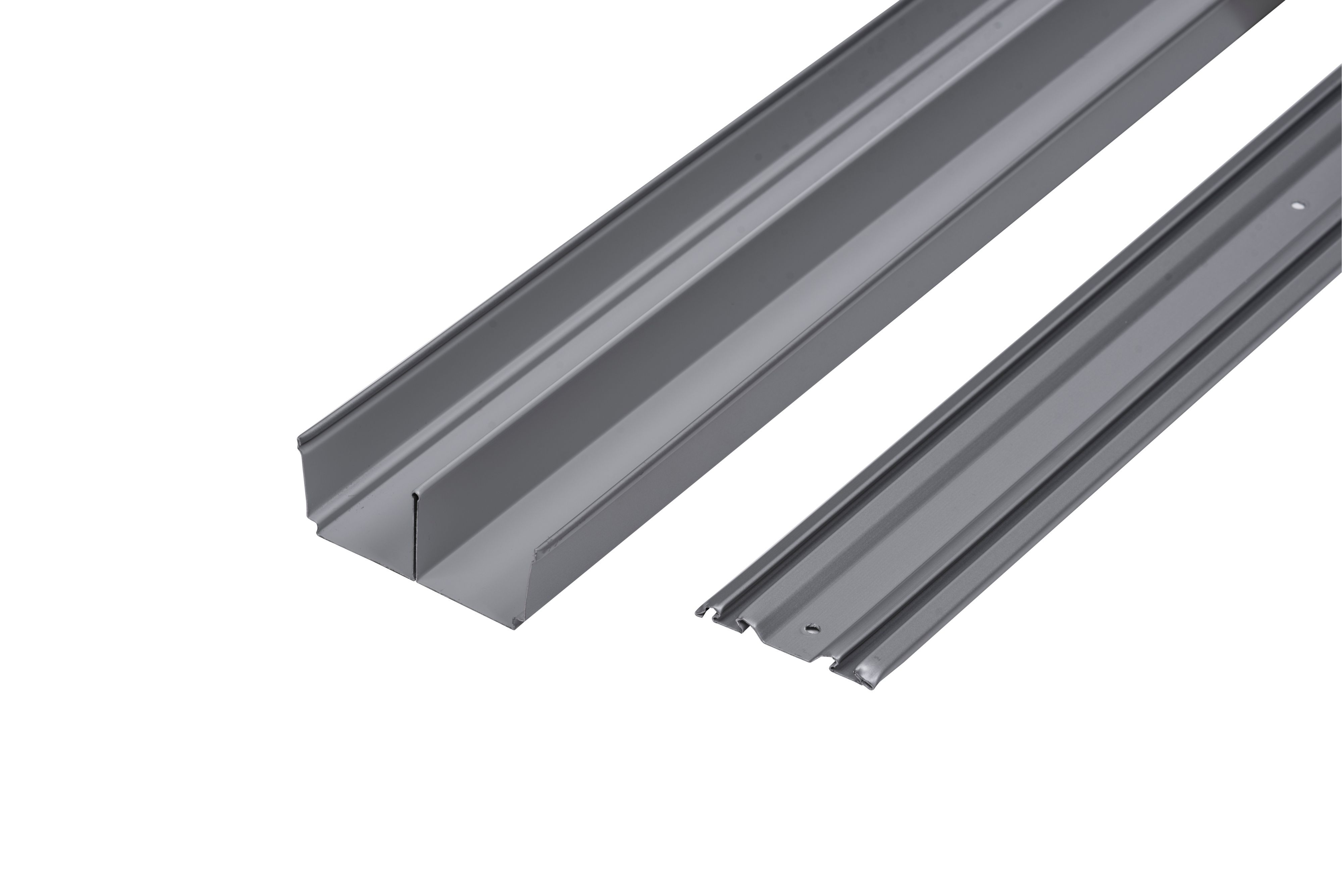 Form Valla Silver effect Sliding wardrobe door track (L)2700mm