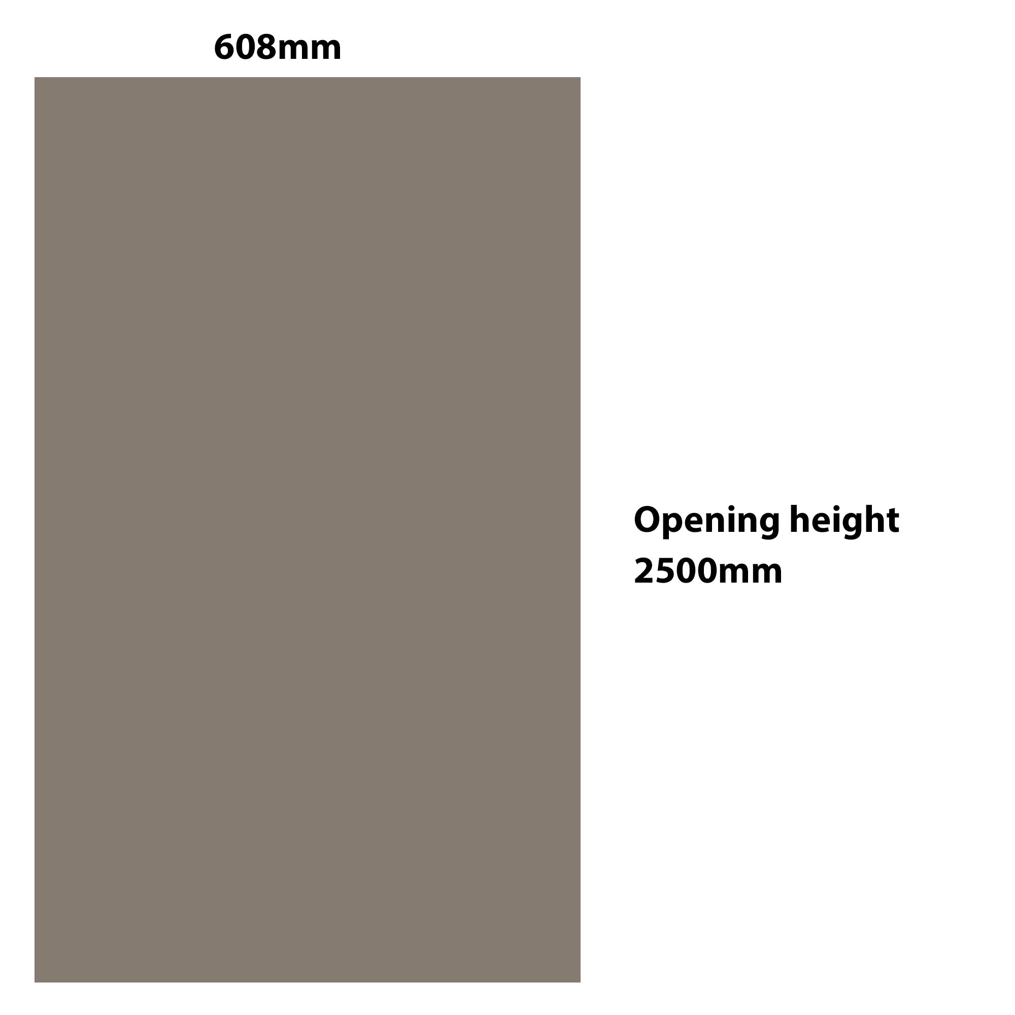 Form Valla Single panel Mirrored Sliding wardrobe door (H) 2500mm x (W) 622mm