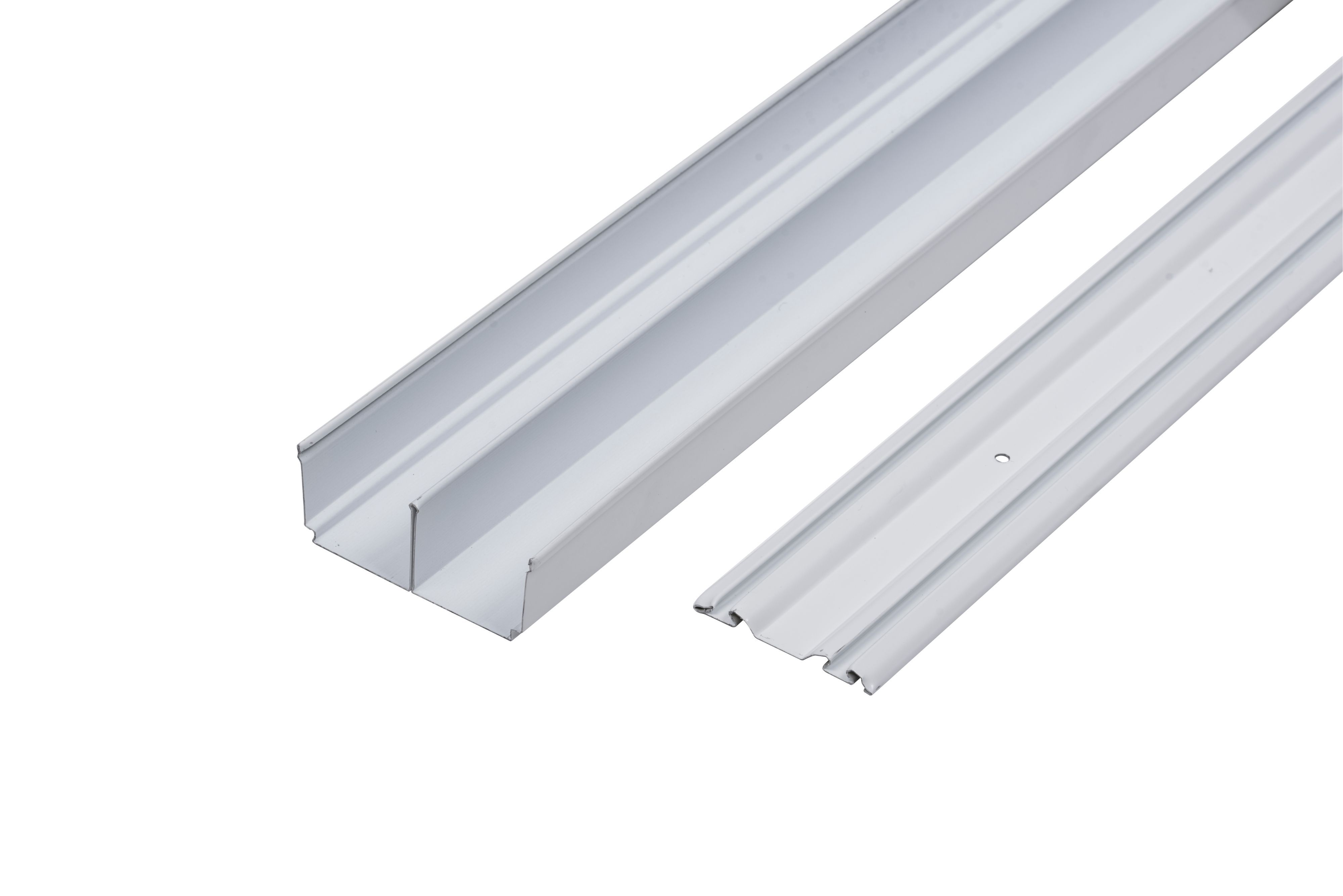 Form Valla White Sliding wardrobe door track (L)2700mm