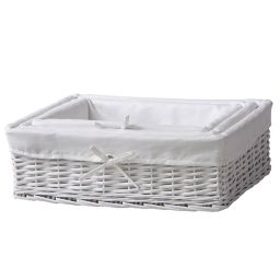 Form White 3L Willow Nestable Storage box, Pack of 3