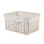 Form White Wood Storage basket (H)20.5cm (W)62cm, Pack of 3
