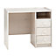 Form Wizard White wash 3 drawer Desk (H)740mm (W)540mm (D)536mm