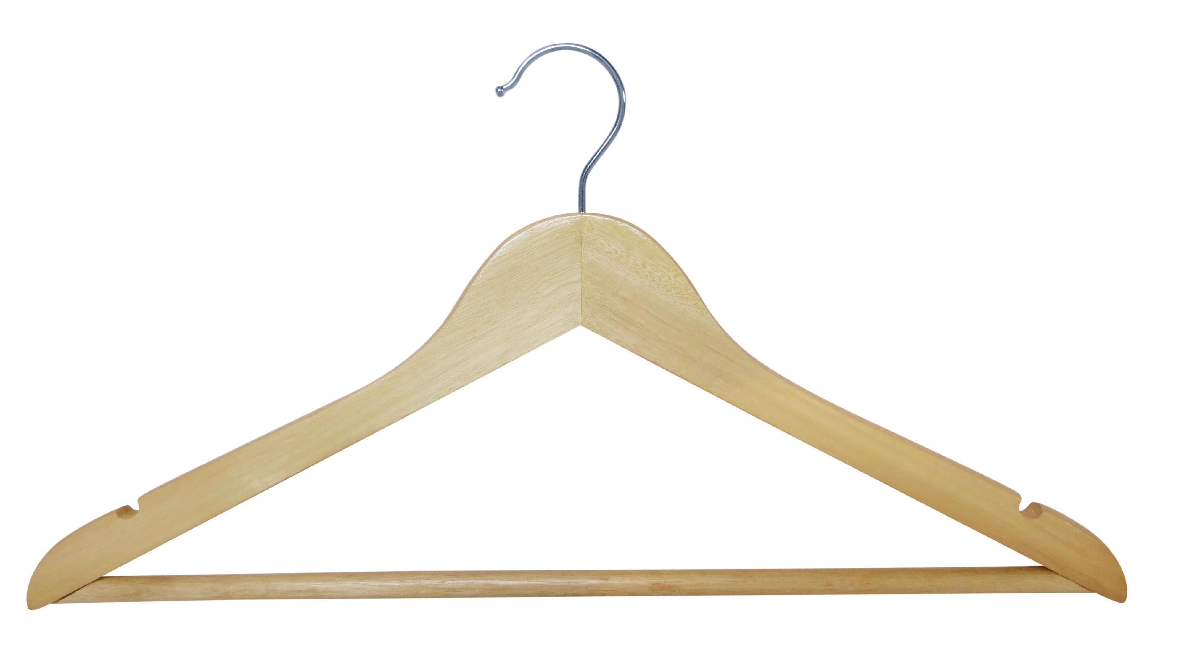 type A Natural Wood Hangers, 18-pk