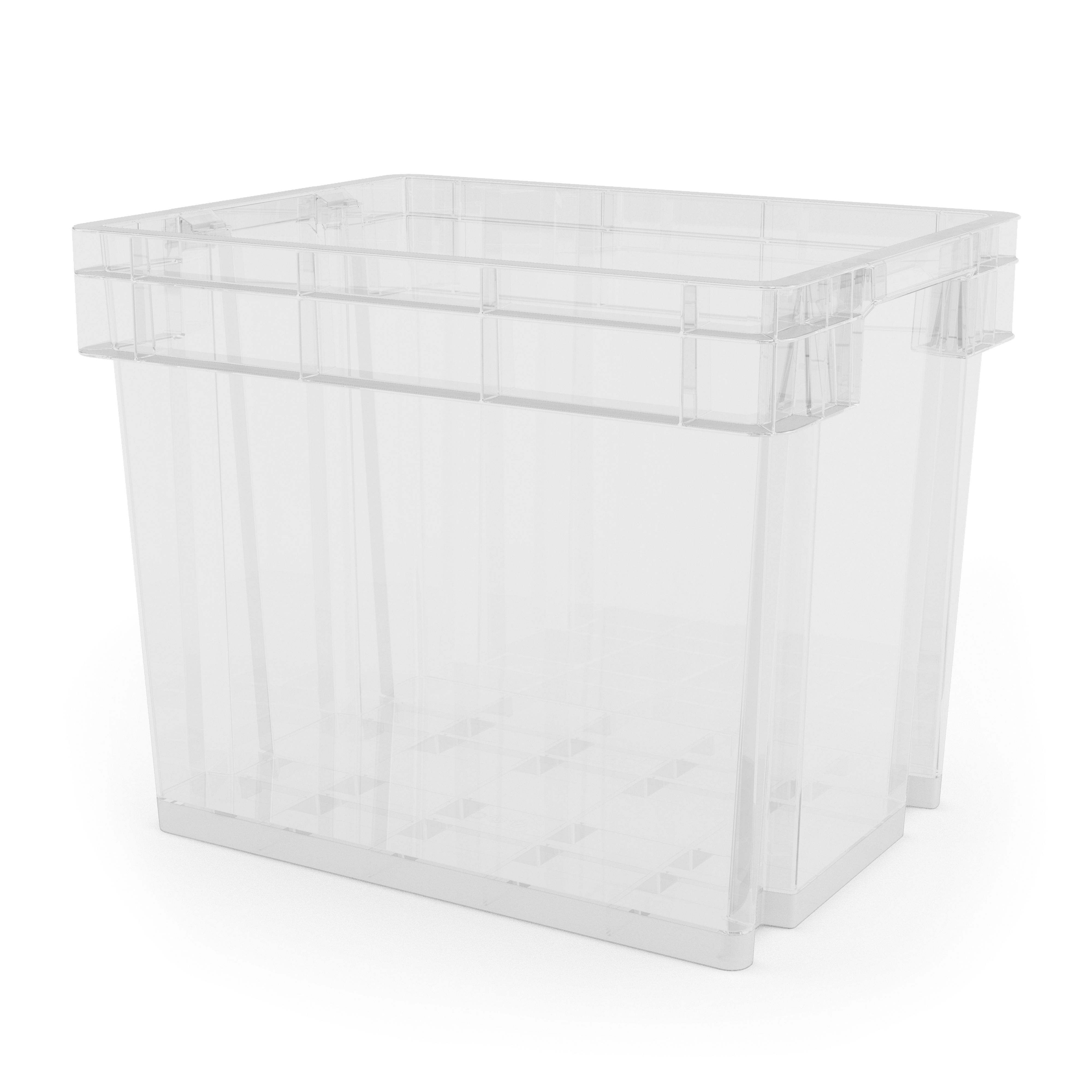 Form Fitty Black 26L Plastic Stackable Storage box