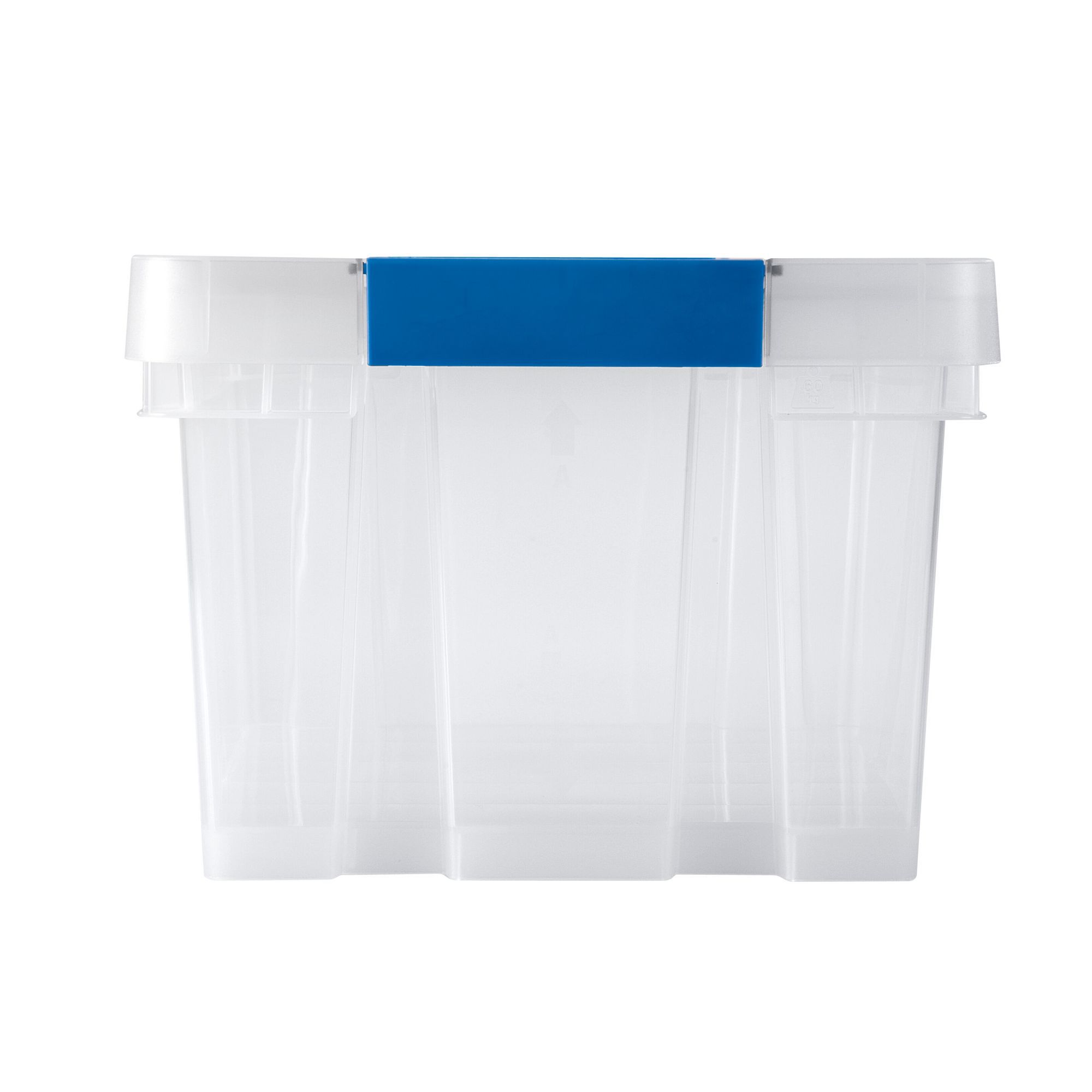 Form Xago Heavy duty Clear 51L Small, medium & XL Plastic Stackable Storage box with Lid, Pack of 3