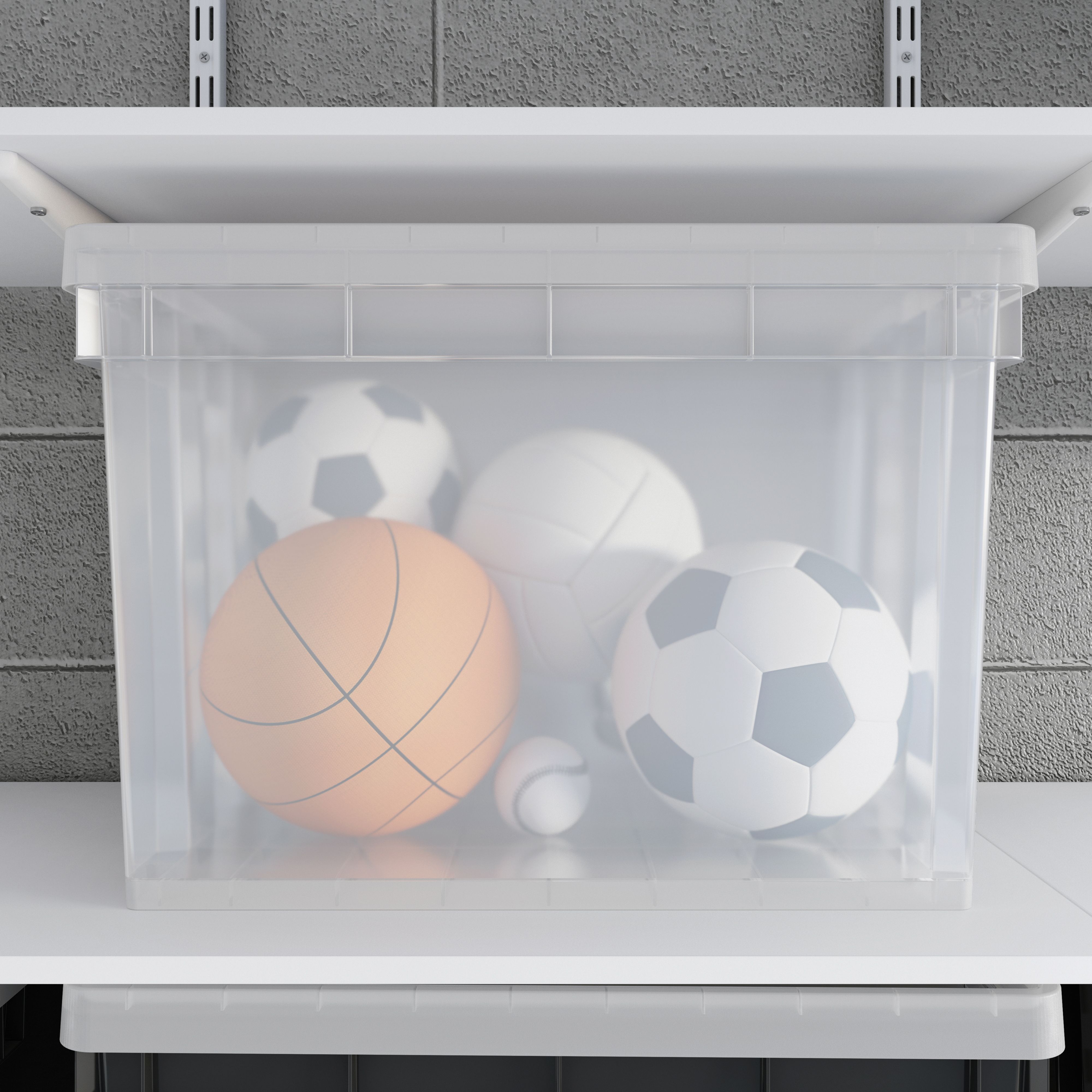 Form Xago Heavy duty Clear 68L Plastic Stackable Storage box