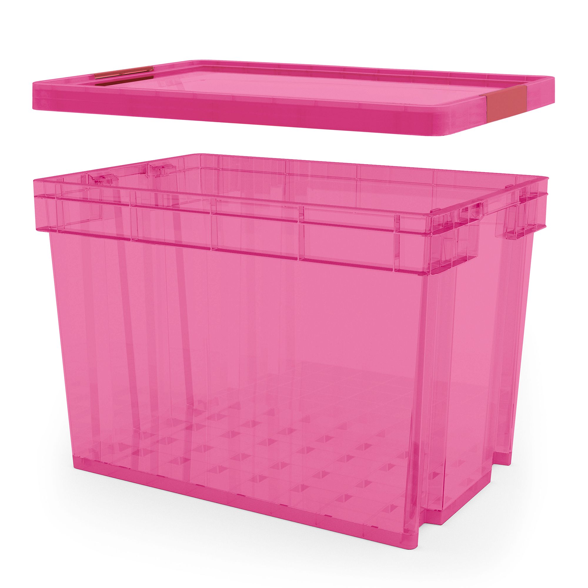 Form Xago Heavy duty Fuchsia XL Plastic Stackable Storage box & Lid