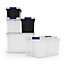 Form Xago Heavy duty Grey 15L Small Plastic Stackable Storage box & Lid