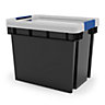 Form Xago Heavy duty Grey 24L Medium Plastic Stackable Storage box & Lid