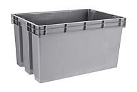 Form Xago Heavy duty Grey 50L Large Plastic Stackable Storage box