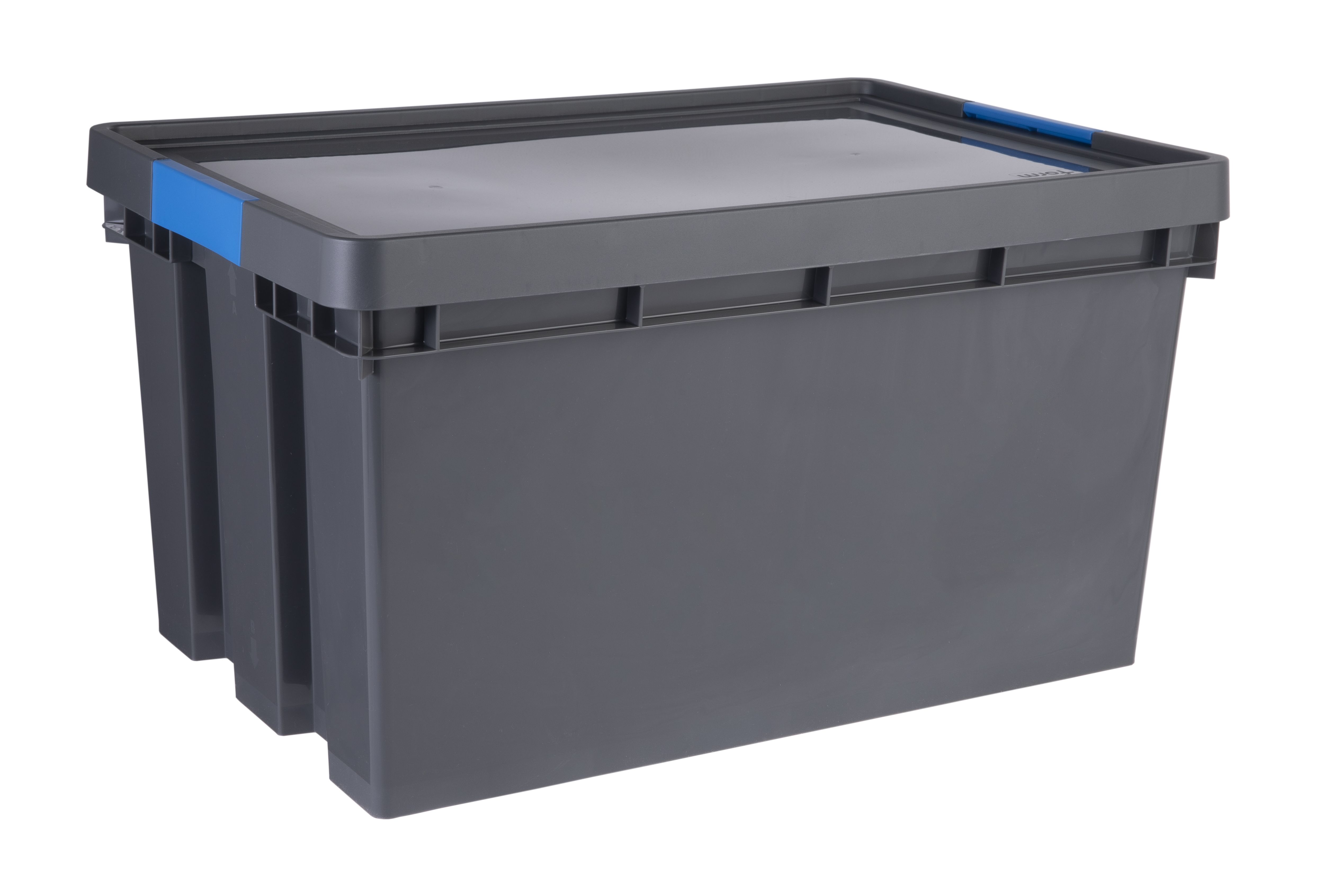 Grey plastic storage clearance boxes