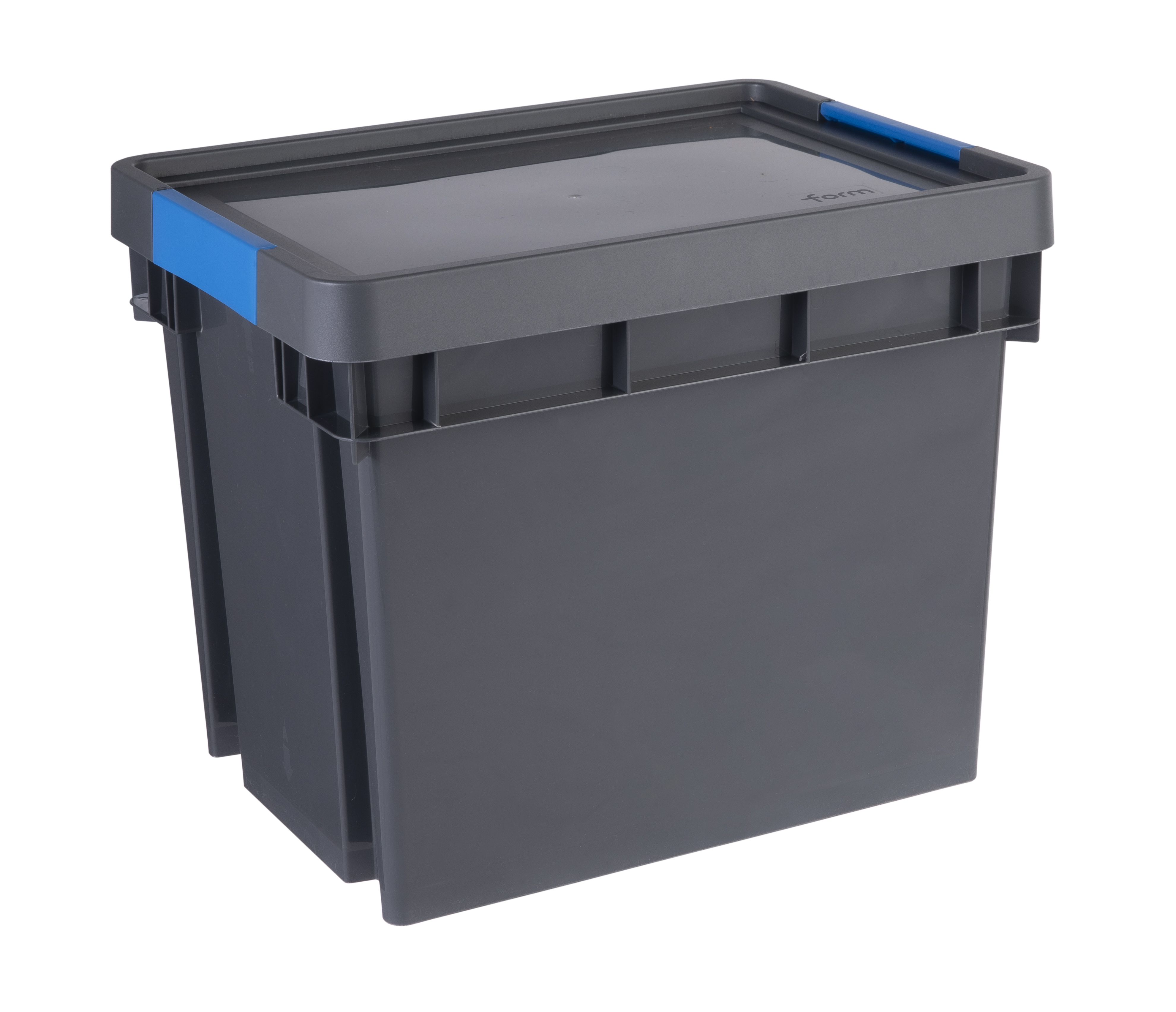 Form Xago Heavy duty Grey Medium Plastic Stackable Storage box with Lid