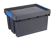 Form Xago Heavy duty Grey Plastic Small Stackable Storage box & Lid