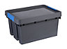 Form Xago Heavy duty Grey Small Plastic Stackable Storage box & Lid