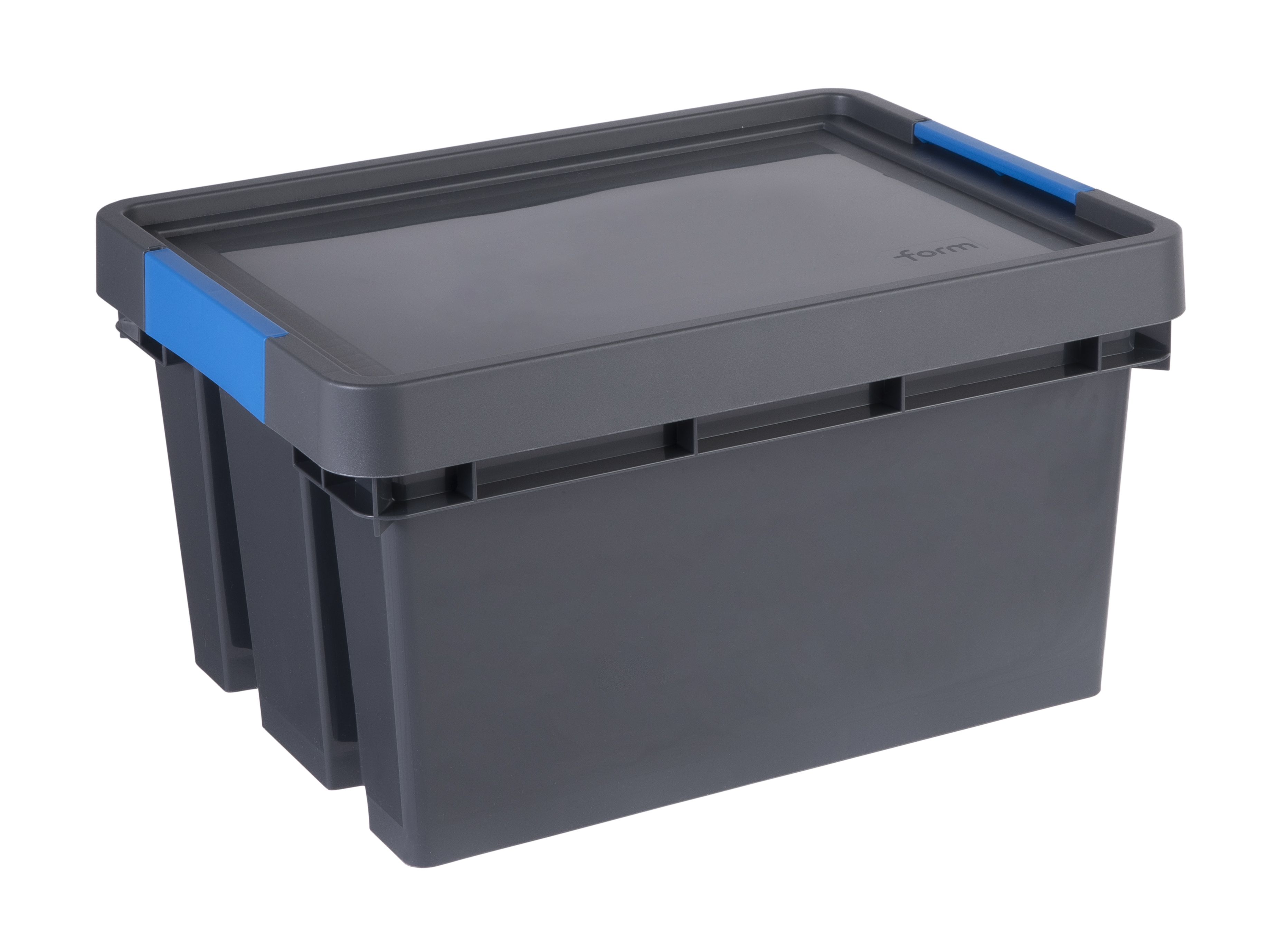 Form Xago Heavy duty Grey Small Plastic Stackable Storage box with Lid
