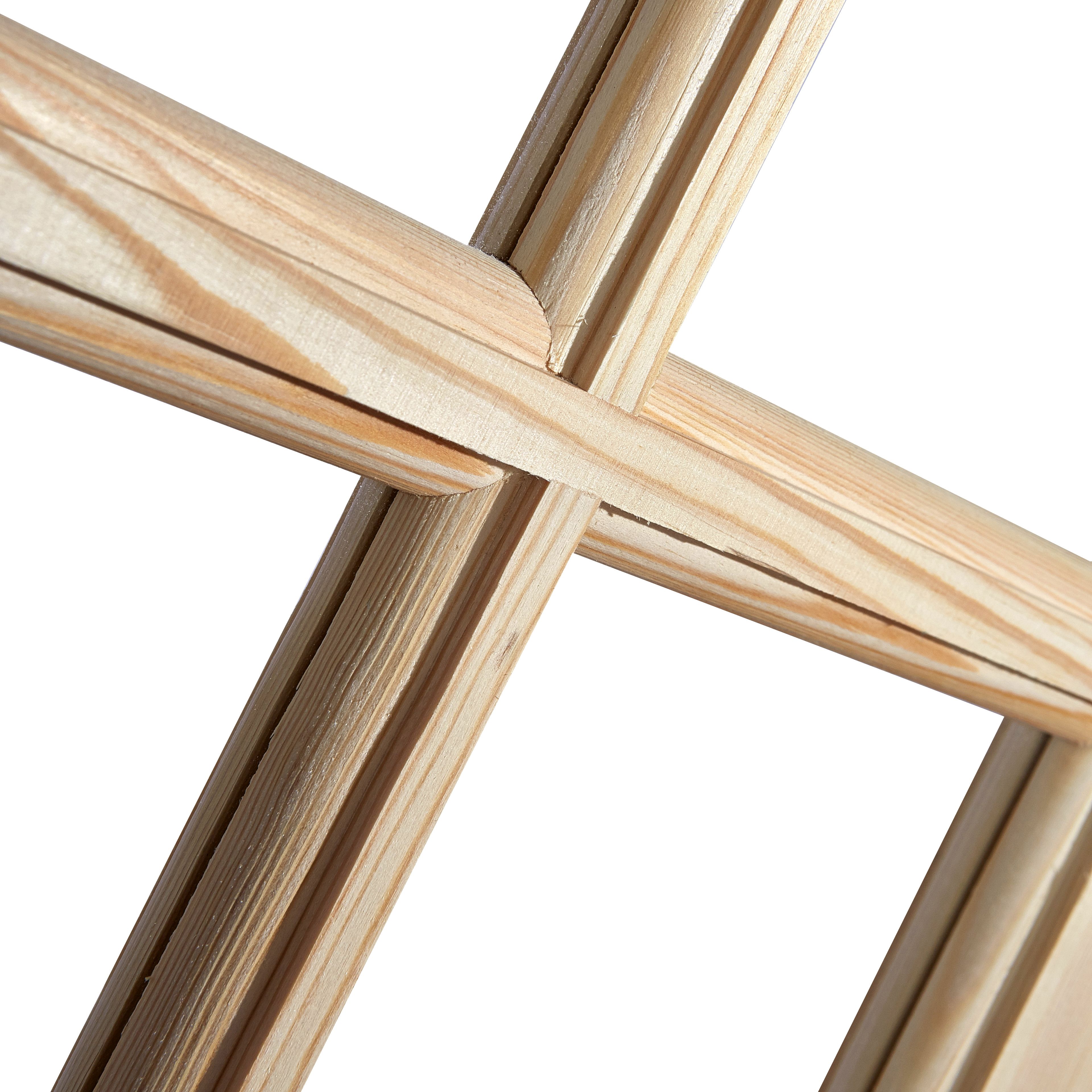 Fortia 15 Lite Clear Glazed Traditional Pine veneer Internal Knotty pine Door, (H)1981mm (W)838mm (T)35mm