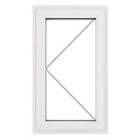 Fortia 1P Clear Glazed White uPVC Left-handed Swinging Window, (H)820mm (W)610mm