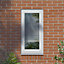 Fortia 1P Clear Glazed White uPVC Right-handed Swinging Window, (H)1040mm (W)610mm