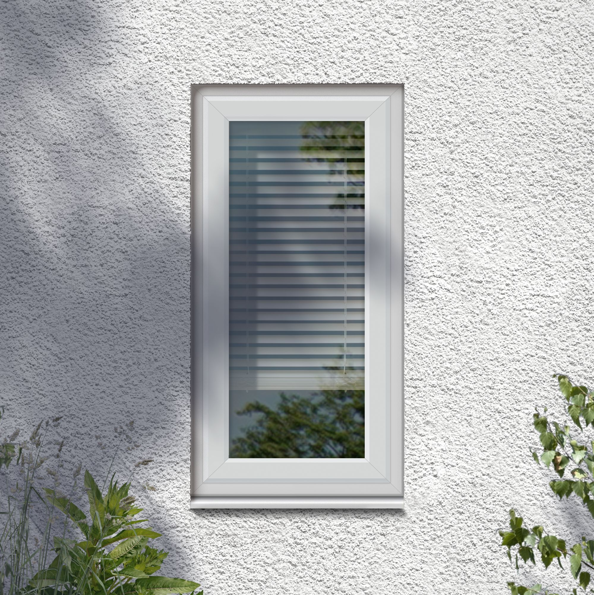 Fortia 1P Clear Glazed White uPVC Right-handed Swinging Window, (H)1190mm (W)610mm