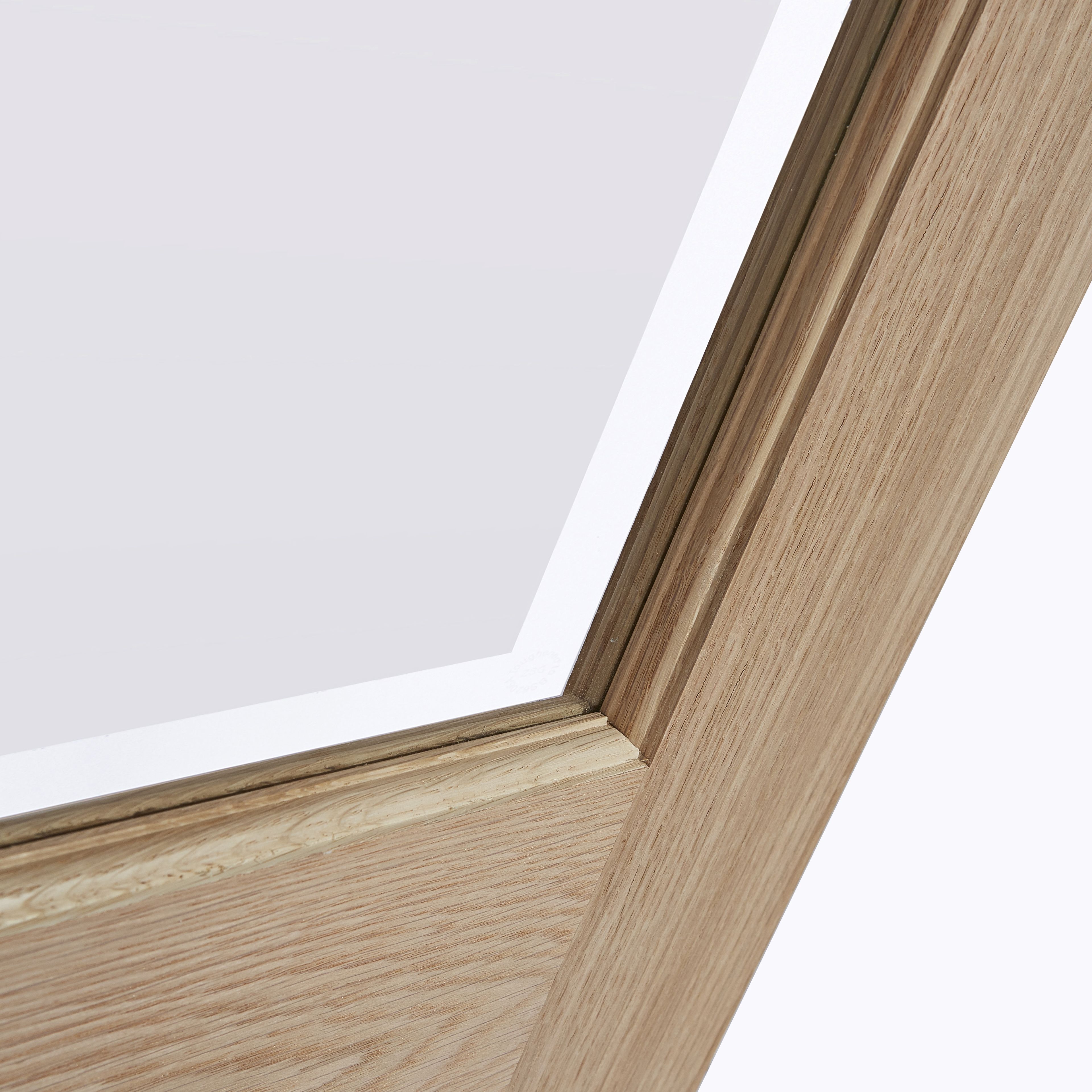 Fortia 2 panel 2 Lite Bandon Obscure Glazed Victorian Pine veneer Internal Knotty pine Door, (H)2031mm (W)813mm (T)44mm