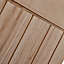 Fortia 2 panel 2 Lite Clear Glazed Cottage Oak White oak veneer Internal Timber Door, (H)1981mm (W)686mm (T)35mm