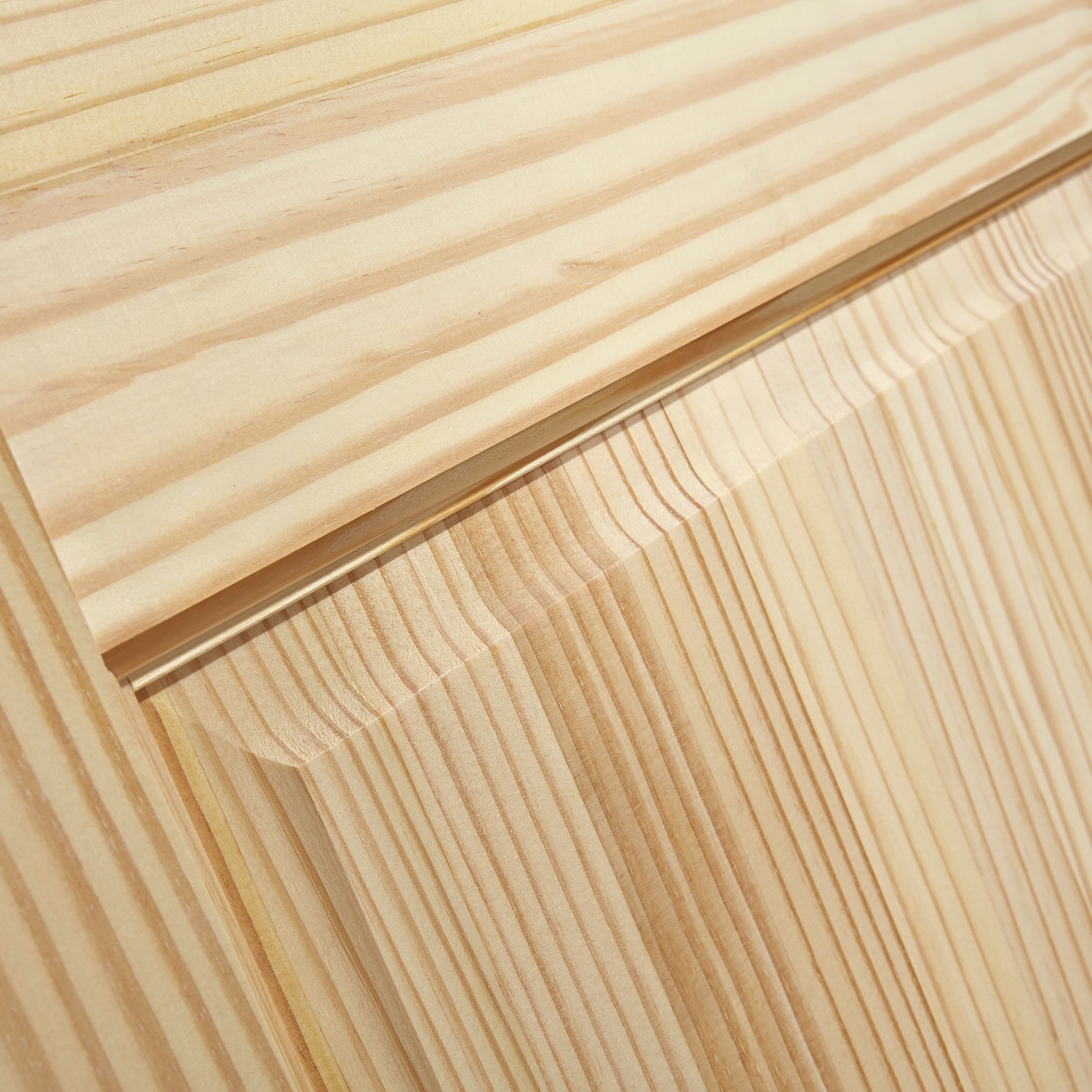 Fortia 2 panel Clear Glazed Contemporary Pine veneer Internal Clear pine Door, (H)1981mm (W)686mm (T)35mm