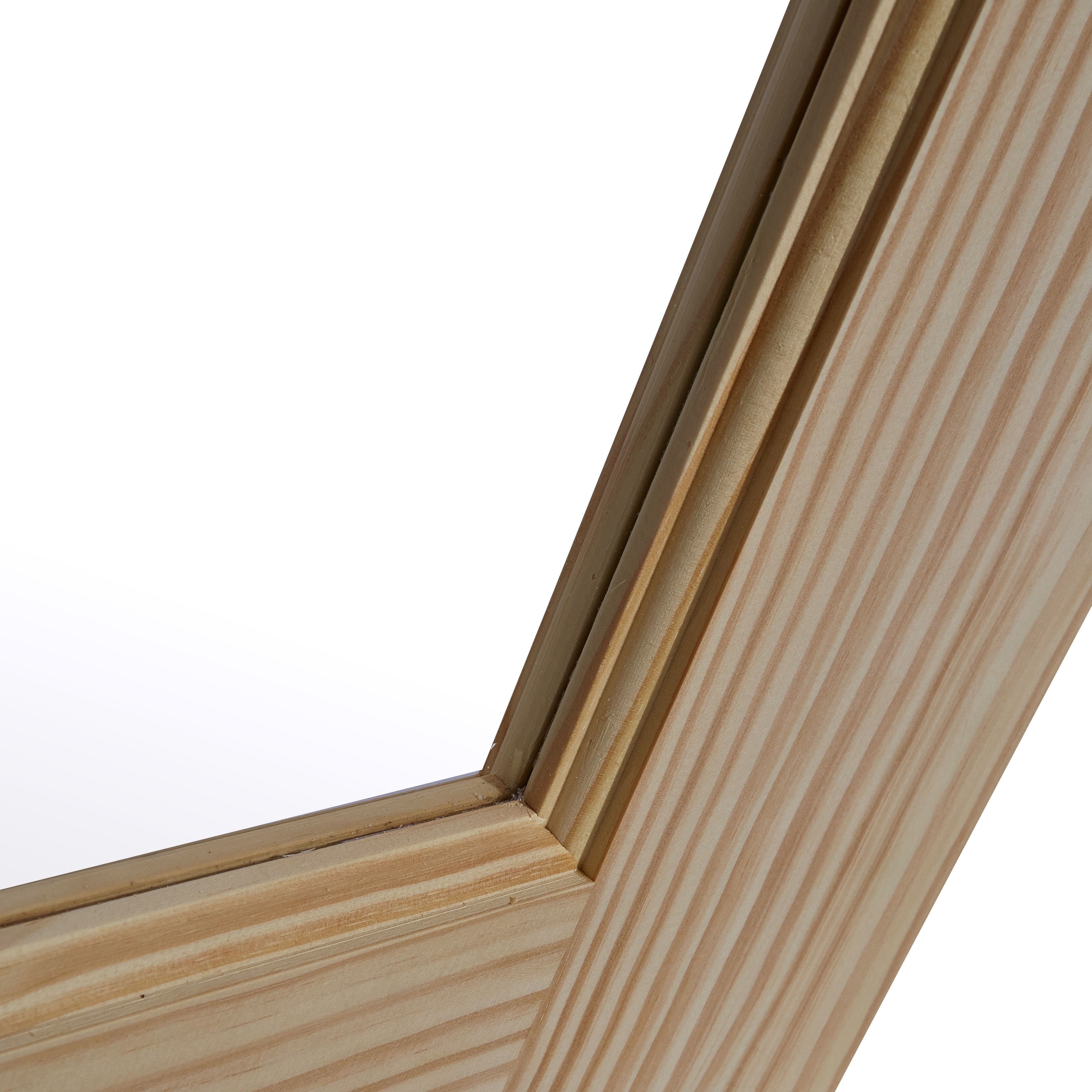 Fortia 2 panel Clear Glazed Contemporary Pine veneer Internal Clear pine Door, (H)1981mm (W)838mm (T)35mm