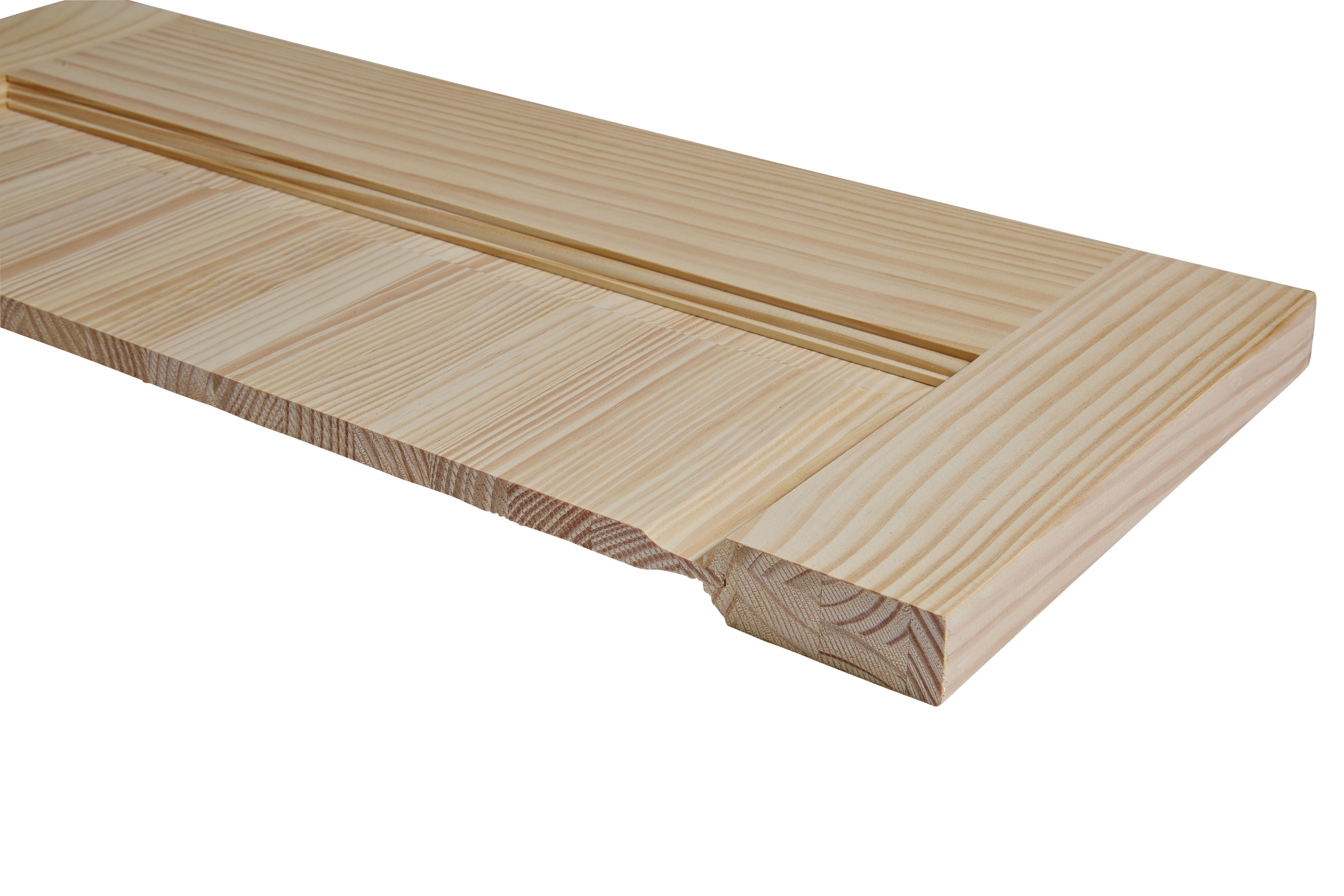 Fortia 2 panel Clear Glazed Contemporary Pine veneer Internal Clear pine Door, (H)1981mm (W)838mm (T)35mm