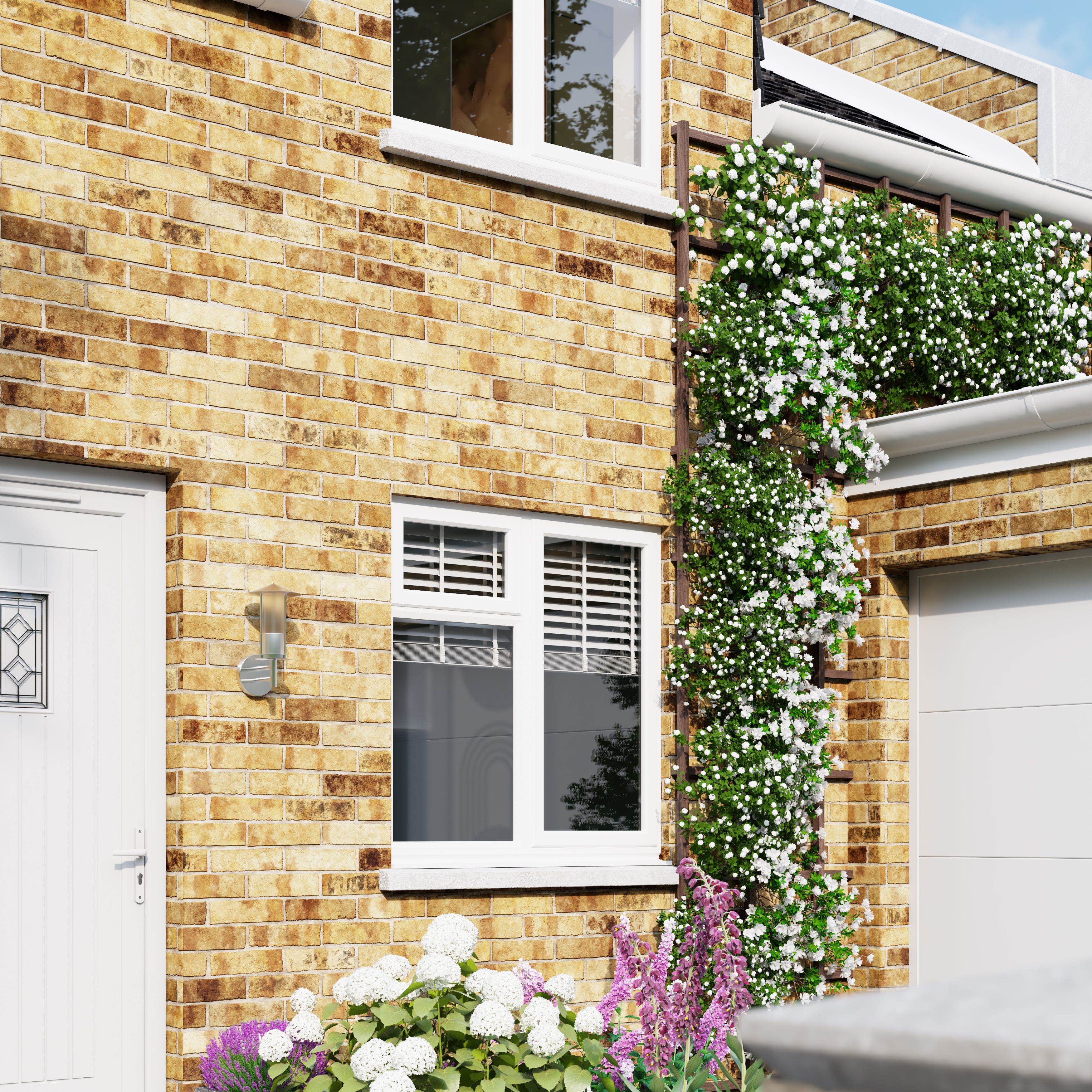 Fortia 3P Clear Glazed White uPVC Left-handed Side & top hung Window ...