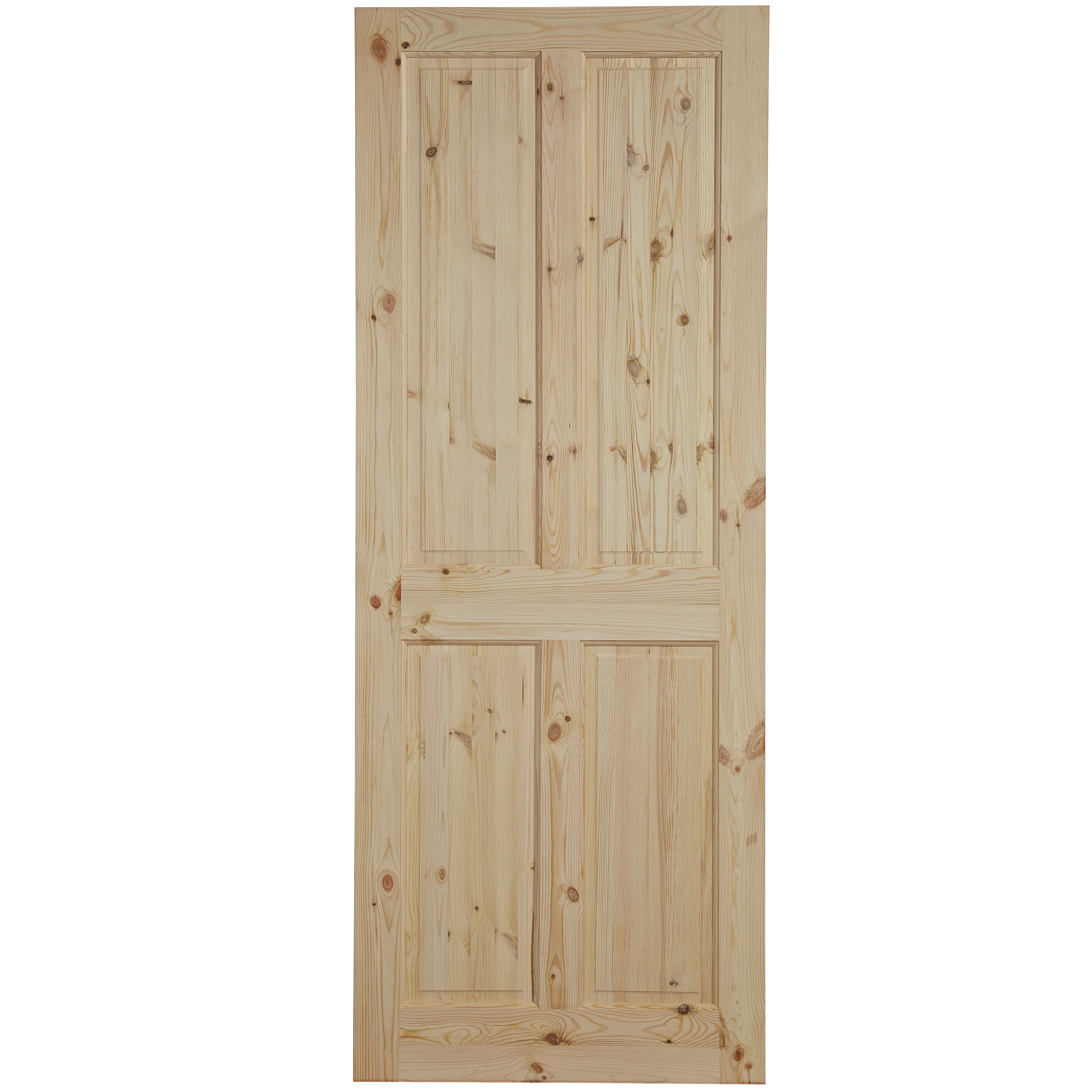 Fortia 4 panel Bandon Unglazed Victorian Pine veneer Internal Knotty pine Door, (H)1981mm (W)762mm (T)44mm
